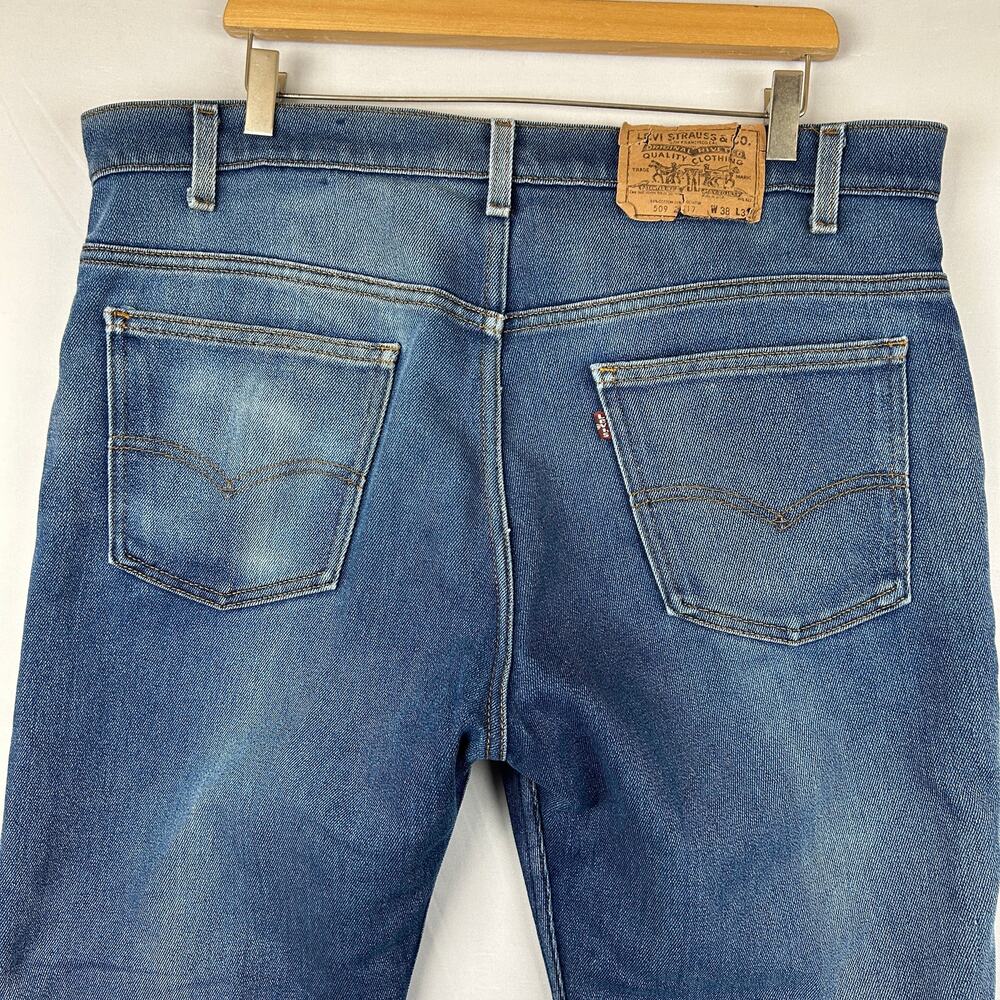 Levi's 509 2017 USA Made Blue Denim Jeans Vintage 80s 38x32 (Measures 38x31)